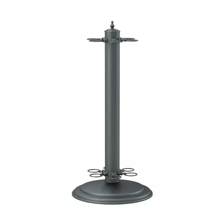 Round Pool Cue Rack 3D model_0