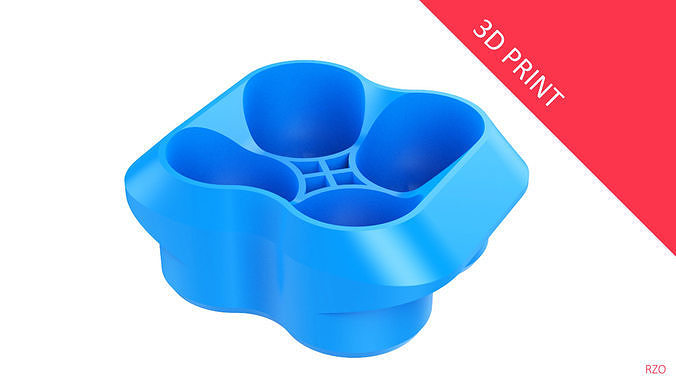 Crate Unity 01 for 4 Cans 350ml 3D print model