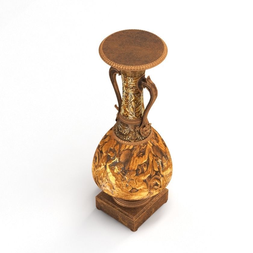 Pair of Neo Greek Amphoras Vases 3D model_2