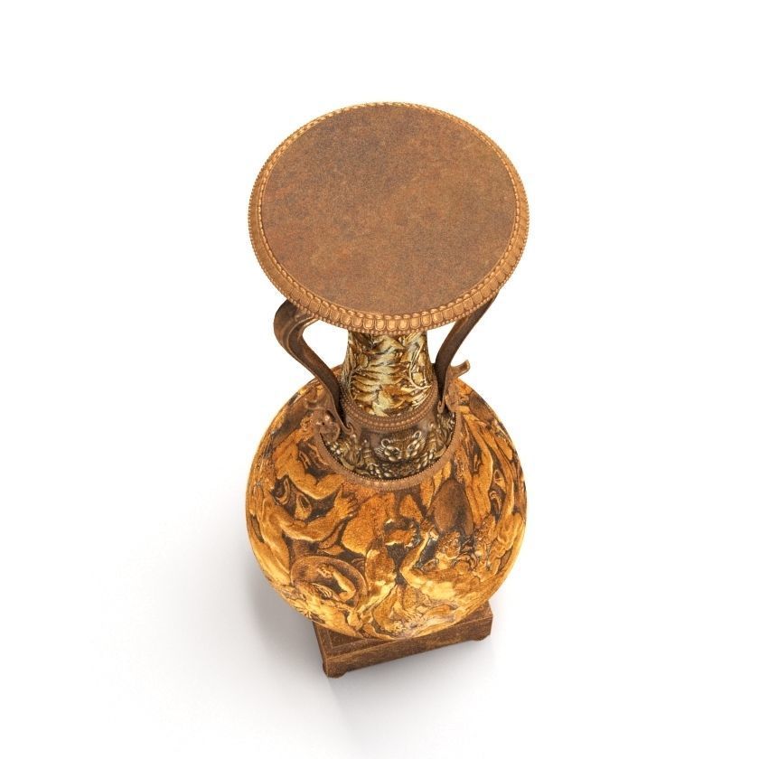 Pair of Neo Greek Amphoras Vases 3D model_4