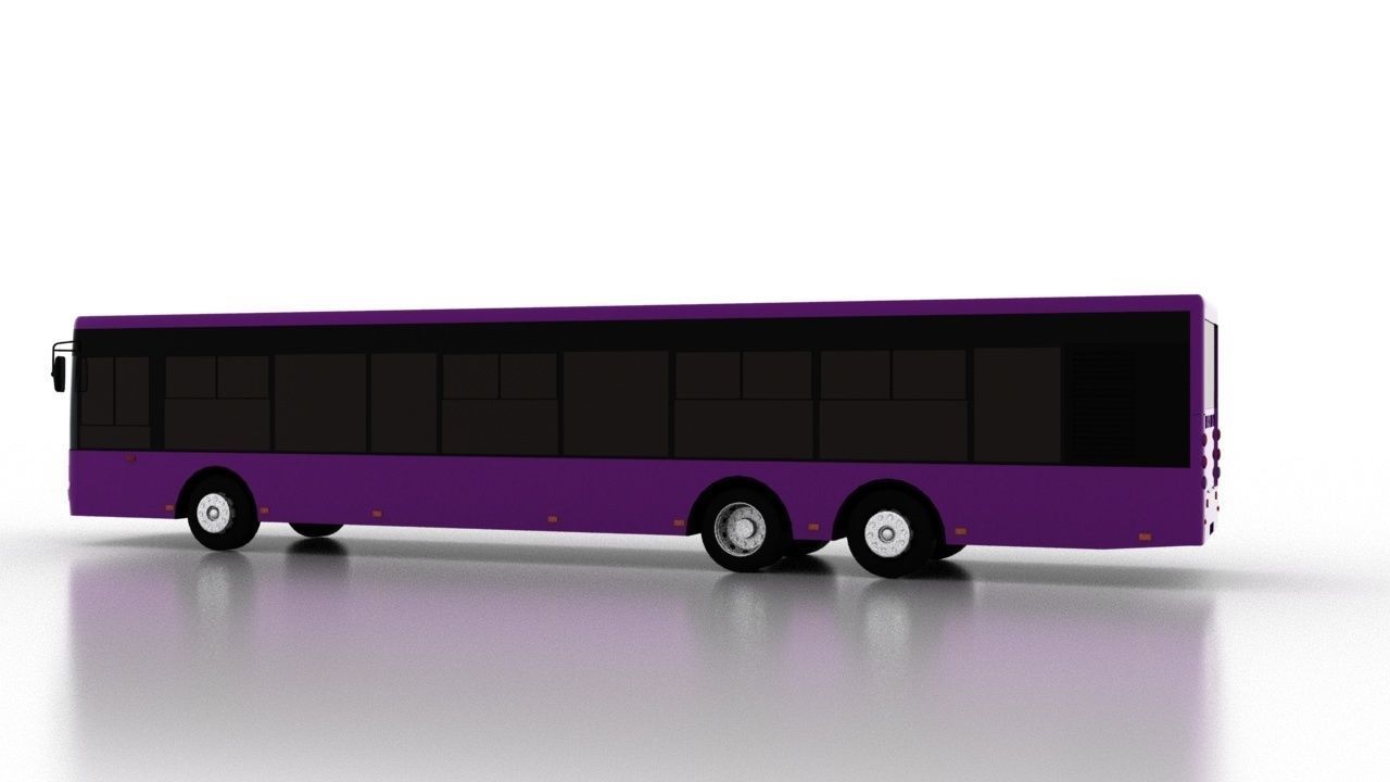 Bus Bogdan A80110 Low Low-poly 3D model_3