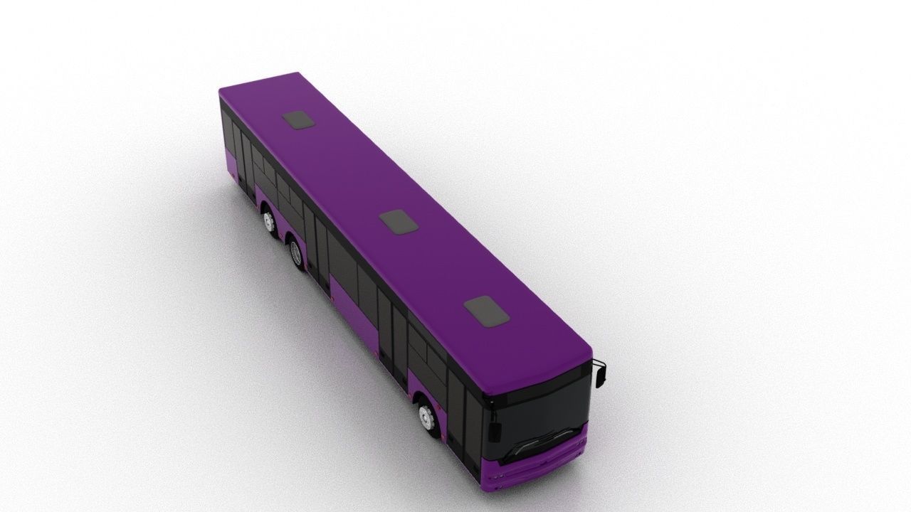 Bus Bogdan A80110 Low Low-poly 3D model_8