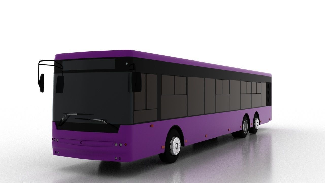 Bus Bogdan A80110 Low Low-poly 3D model_1