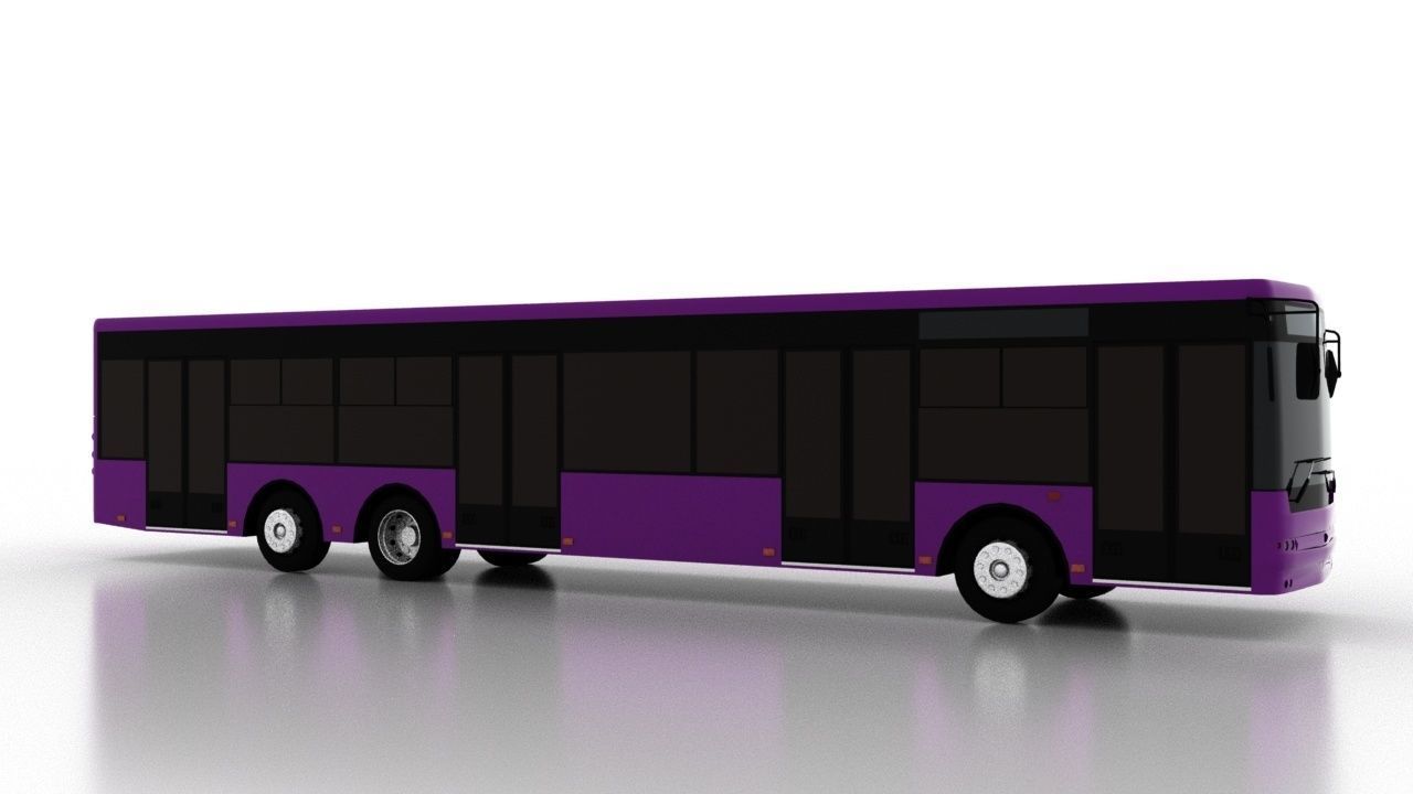Bus Bogdan A80110 Low Low-poly 3D model_7