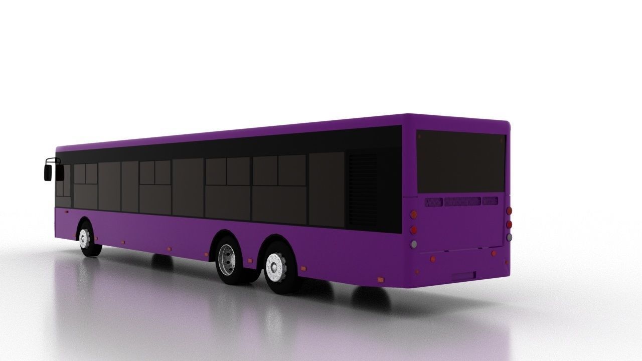 Bus Bogdan A80110 Low Low-poly 3D model_4
