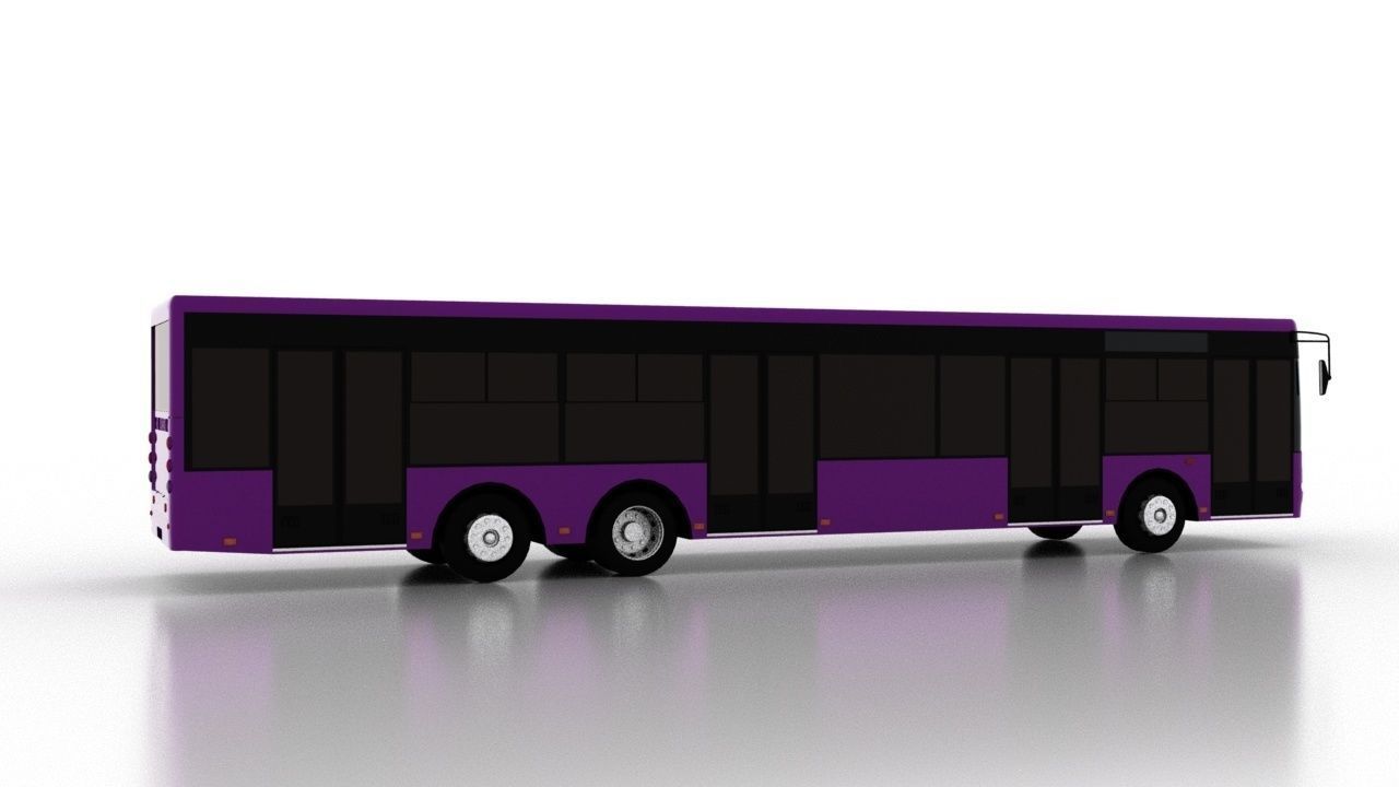 Bus Bogdan A80110 Low Low-poly 3D model_6