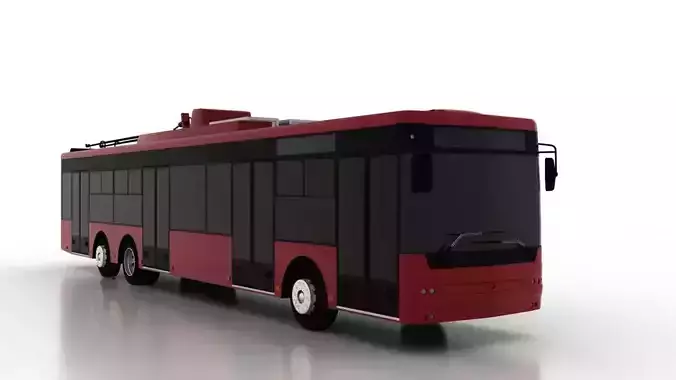 Trolleybus Bogdan T80110 Low Low-poly 3D model