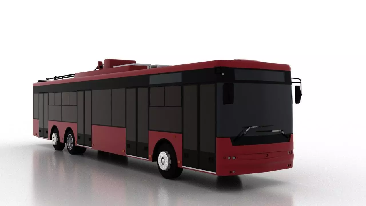 Trolleybus Bogdan T80110 Low Low-poly 3D model_0