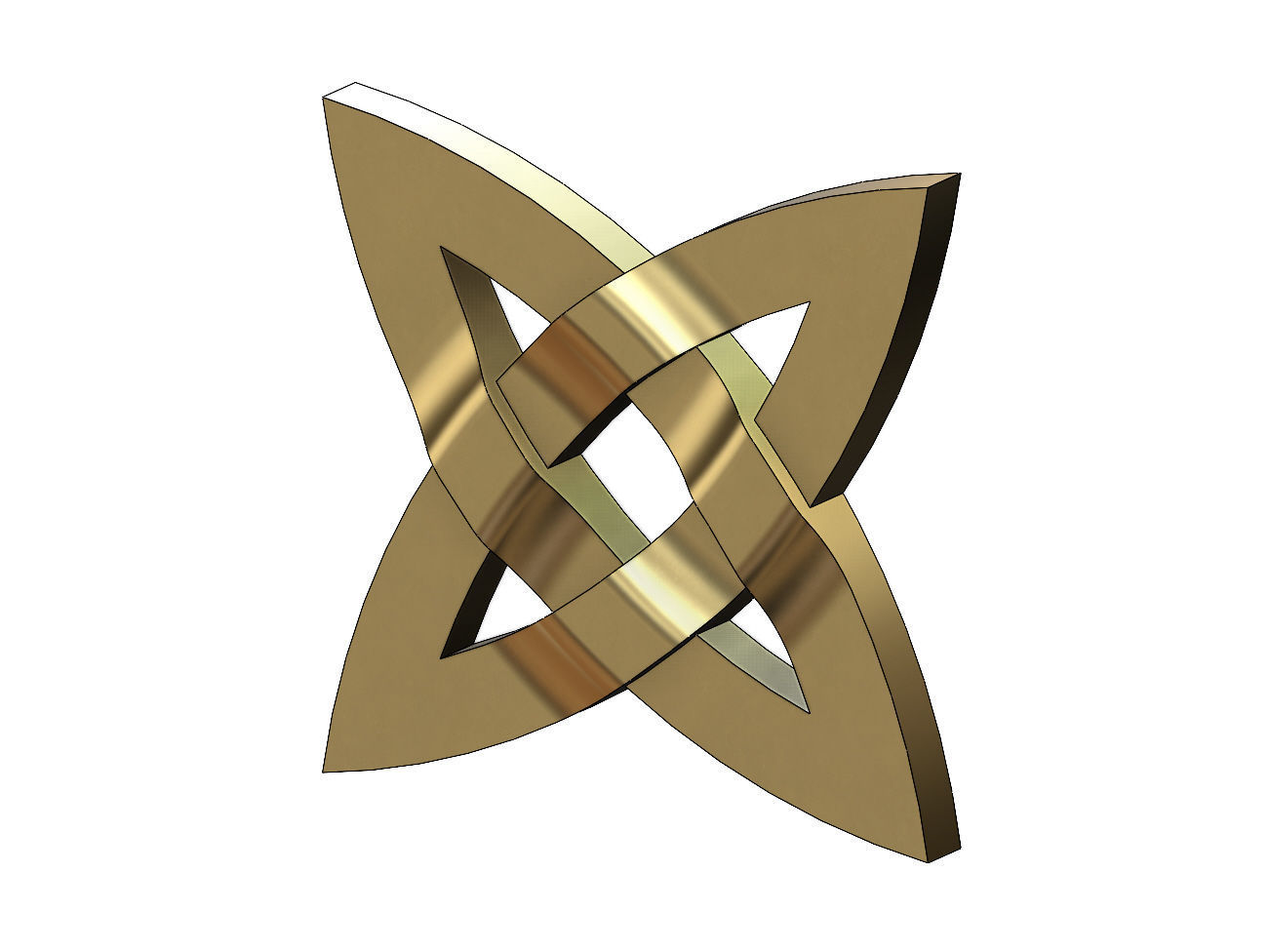 Collection of basic celtic knots ornaments 3D print model_9