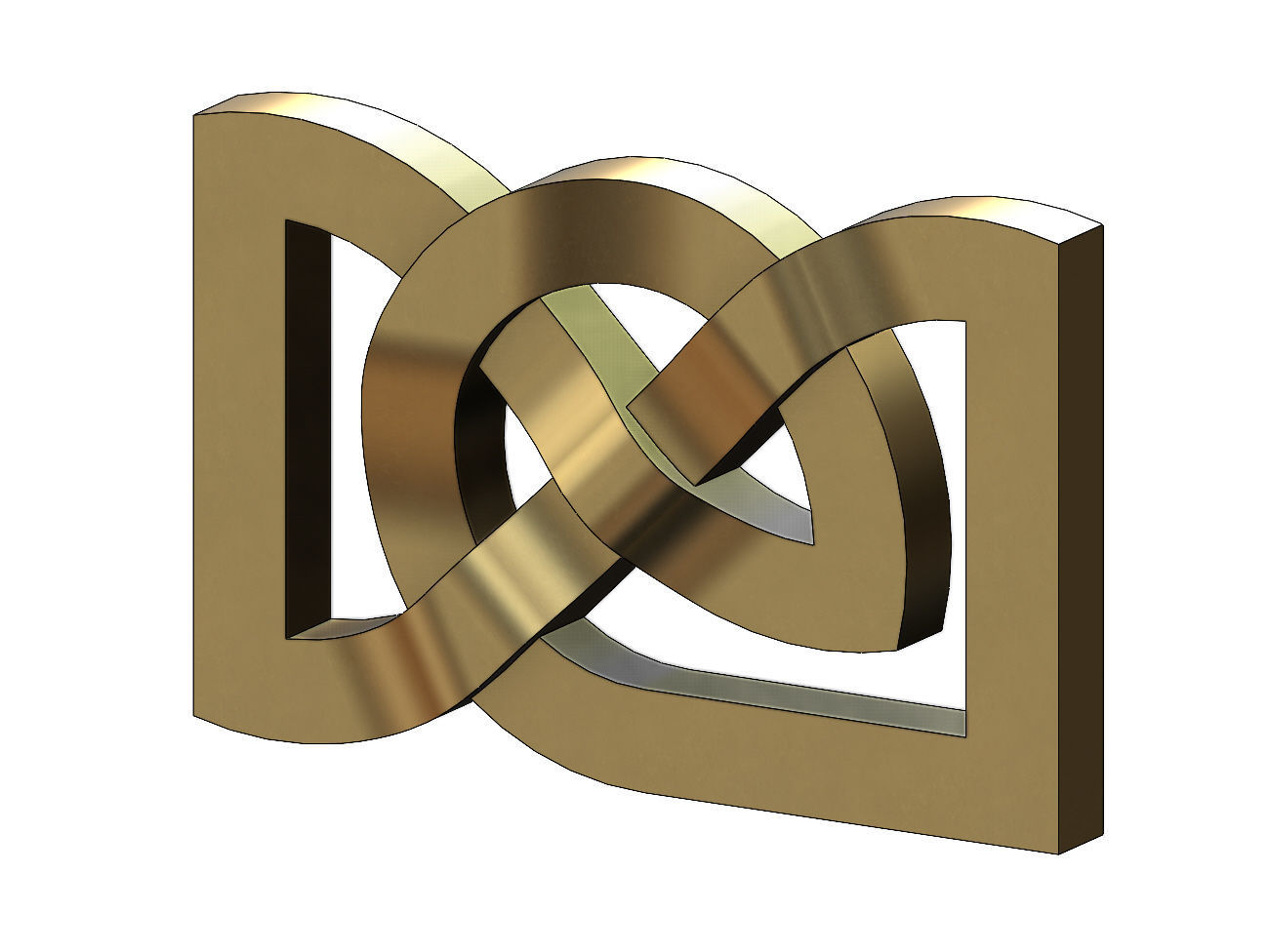 Collection of basic celtic knots ornaments 3D print model_8