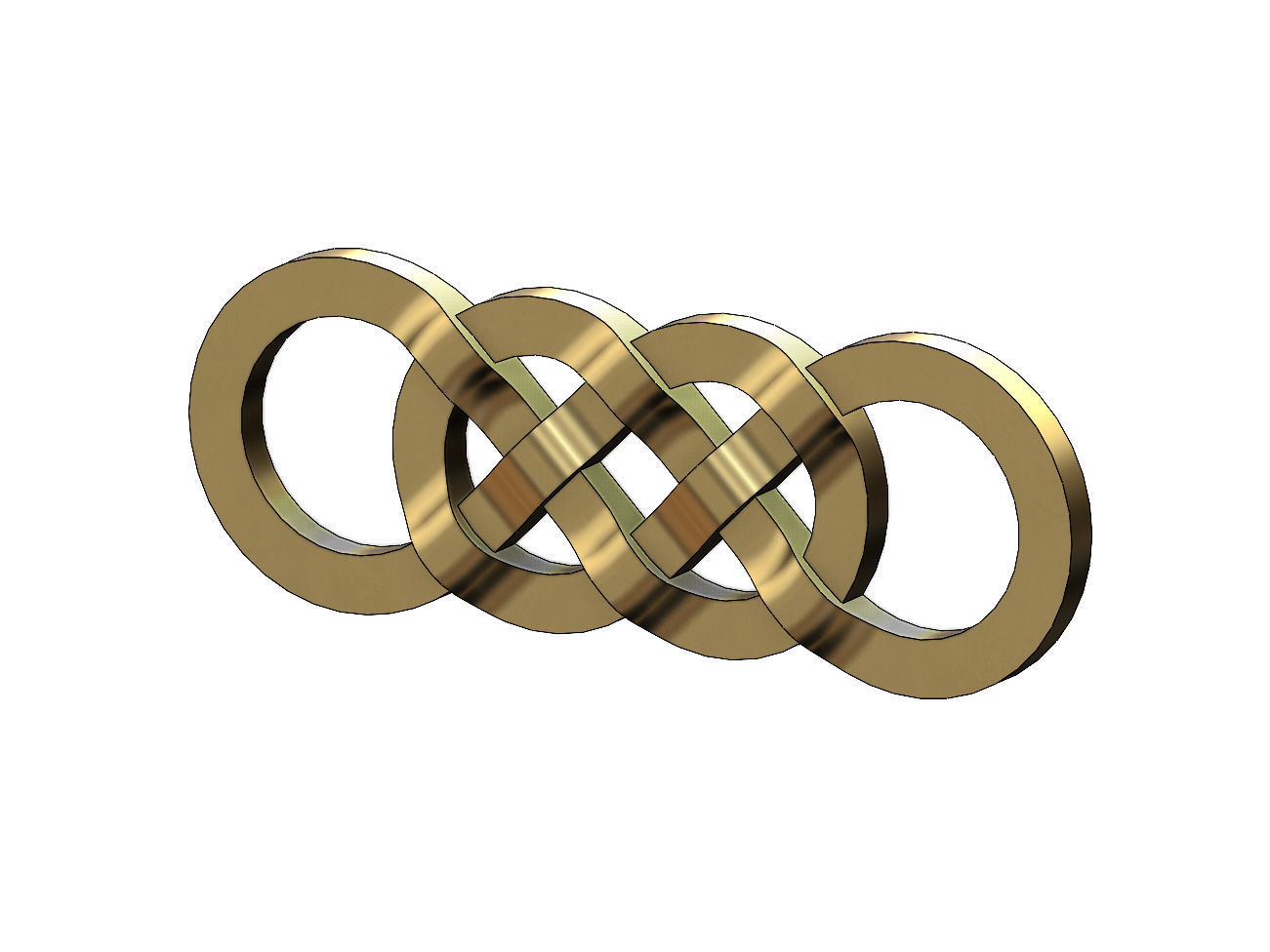 Collection of basic celtic knots ornaments 3D print model_4