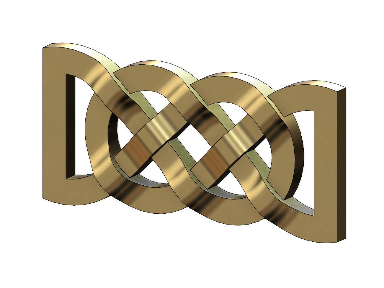 Collection of basic celtic knots ornaments 3D print model_16