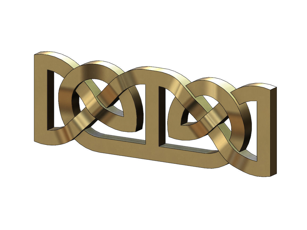 Collection of basic celtic knots ornaments 3D print model_7