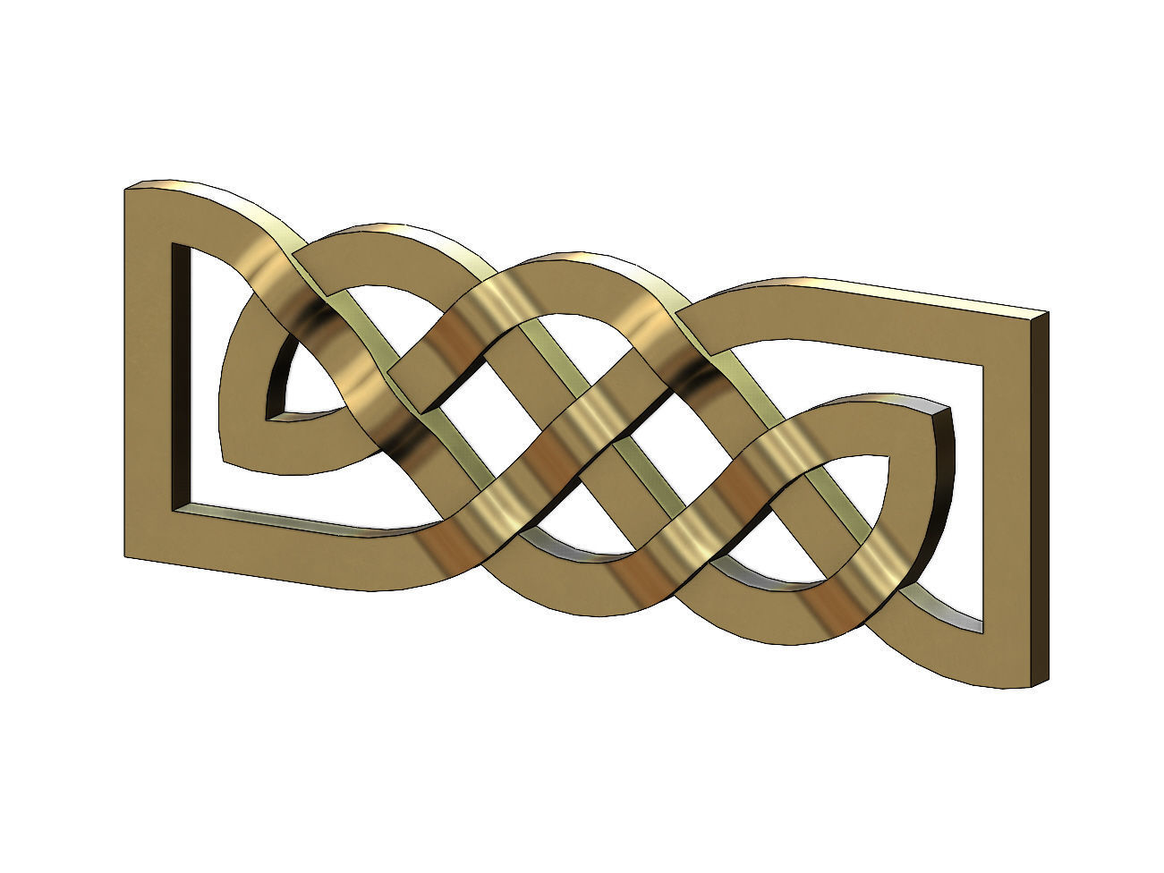 Collection of basic celtic knots ornaments 3D print model_5