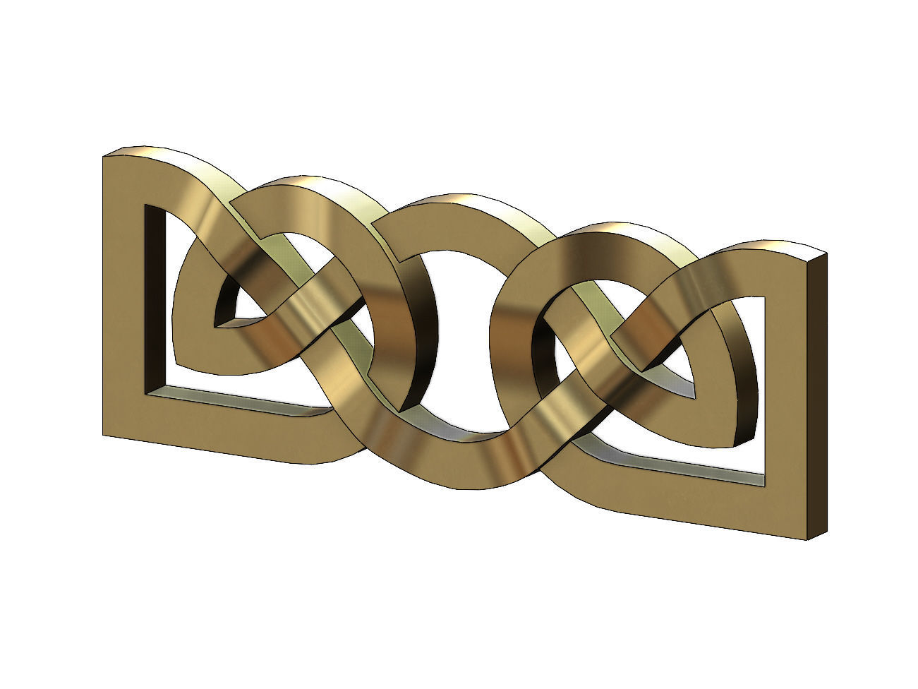 Collection of basic celtic knots ornaments 3D print model_14