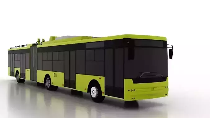 Trolleybus Bogdan T90110 Low Low-poly 3D model