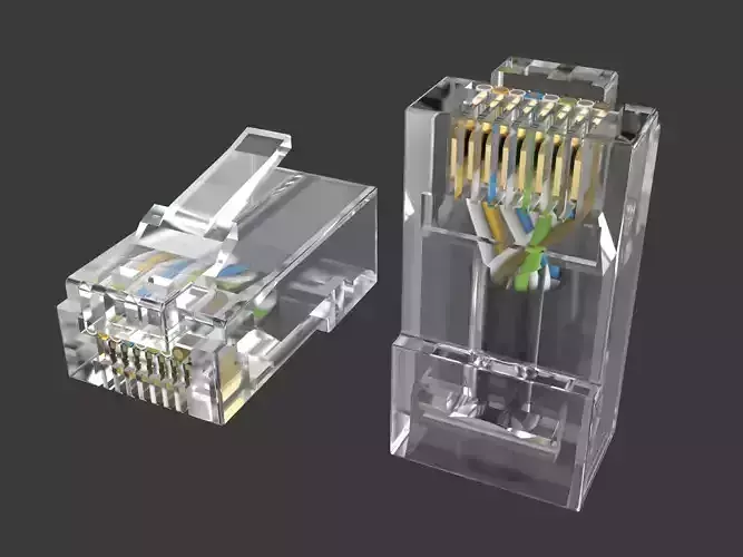 RJ45 Ethernet Connector with Wires