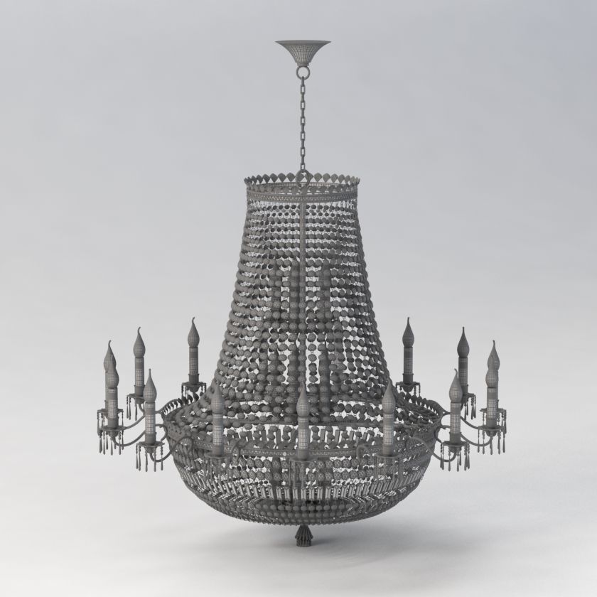 Impex Hamburg Empire Strass Crystal Chandelier 3D model_1