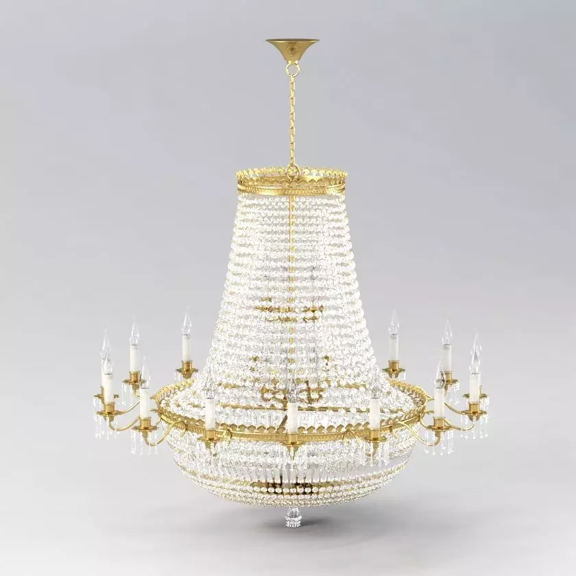 Impex Hamburg Empire Strass Crystal Chandelier 3D model_0