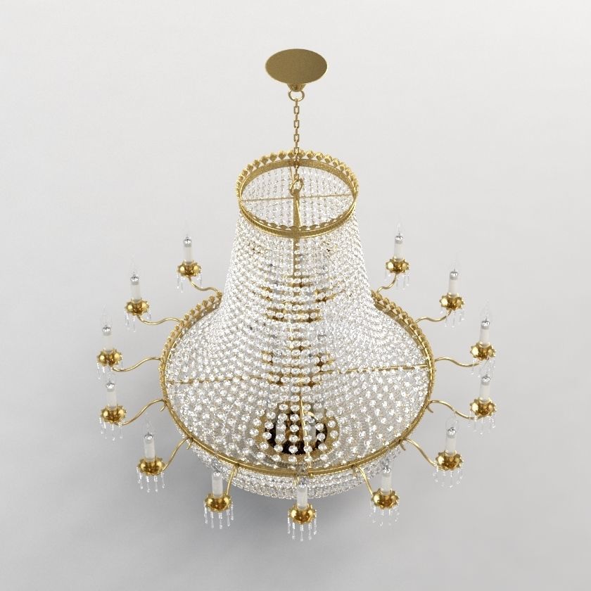 Impex Hamburg Empire Strass Crystal Chandelier 3D model_2