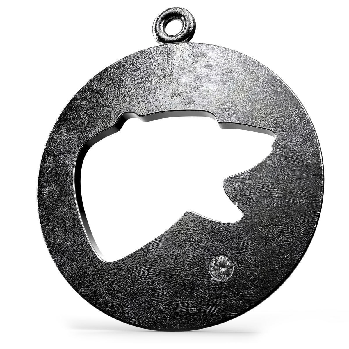Domed Bear Pendant design 3D print model_1
