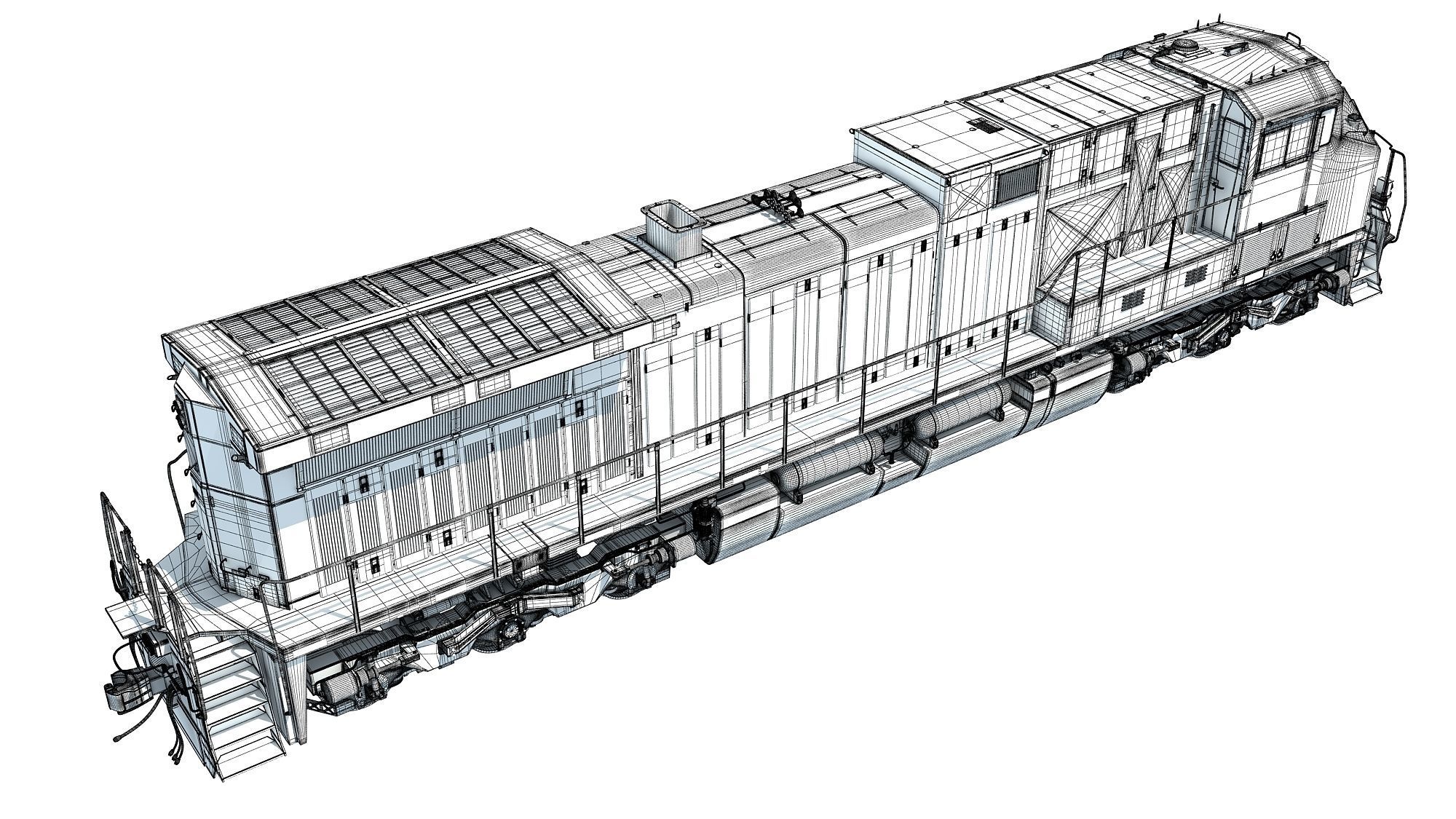 Locomotive GE AC4400CW BNSF 3D model_24