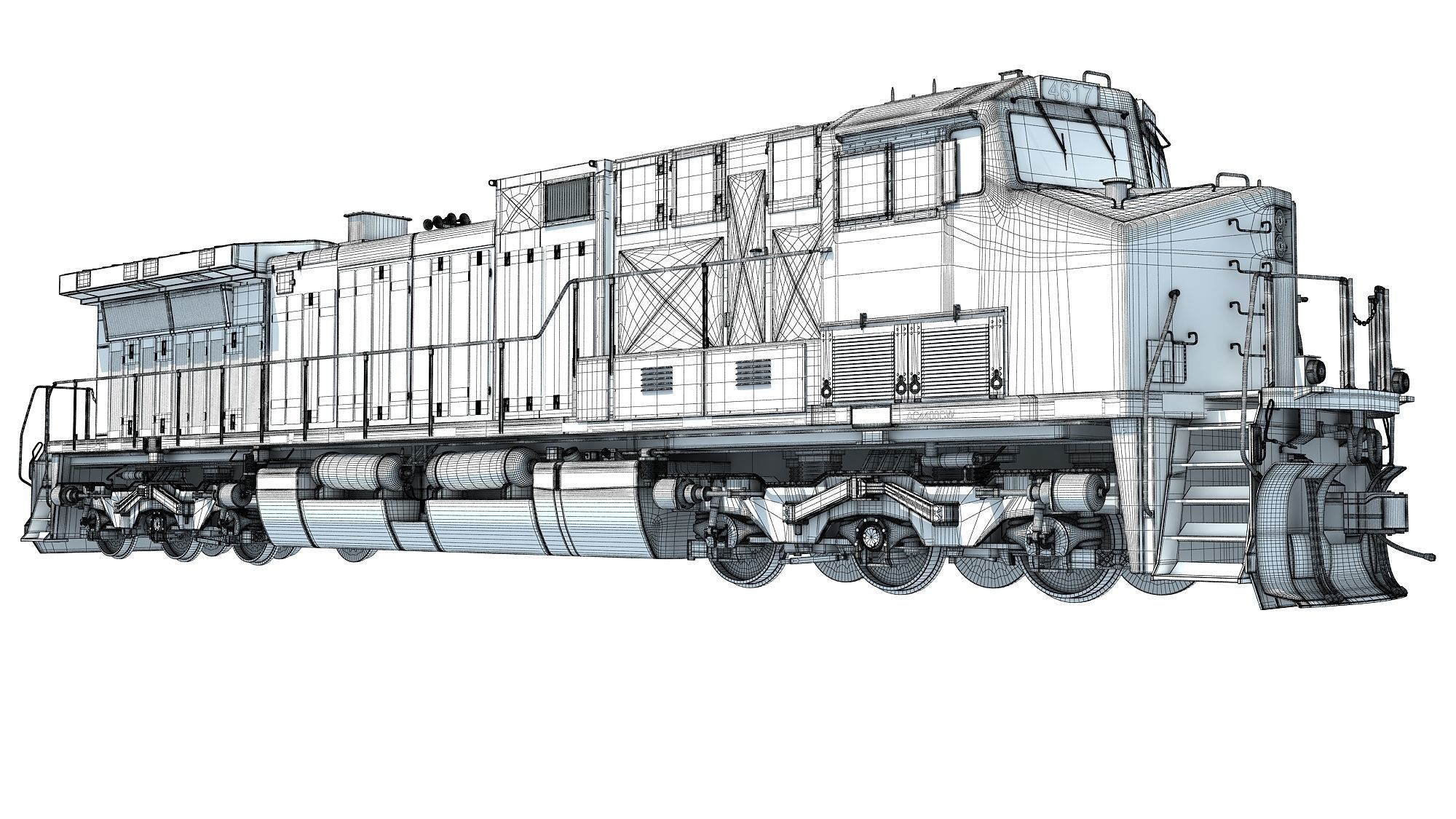 Locomotive GE AC4400CW BNSF 3D model_25