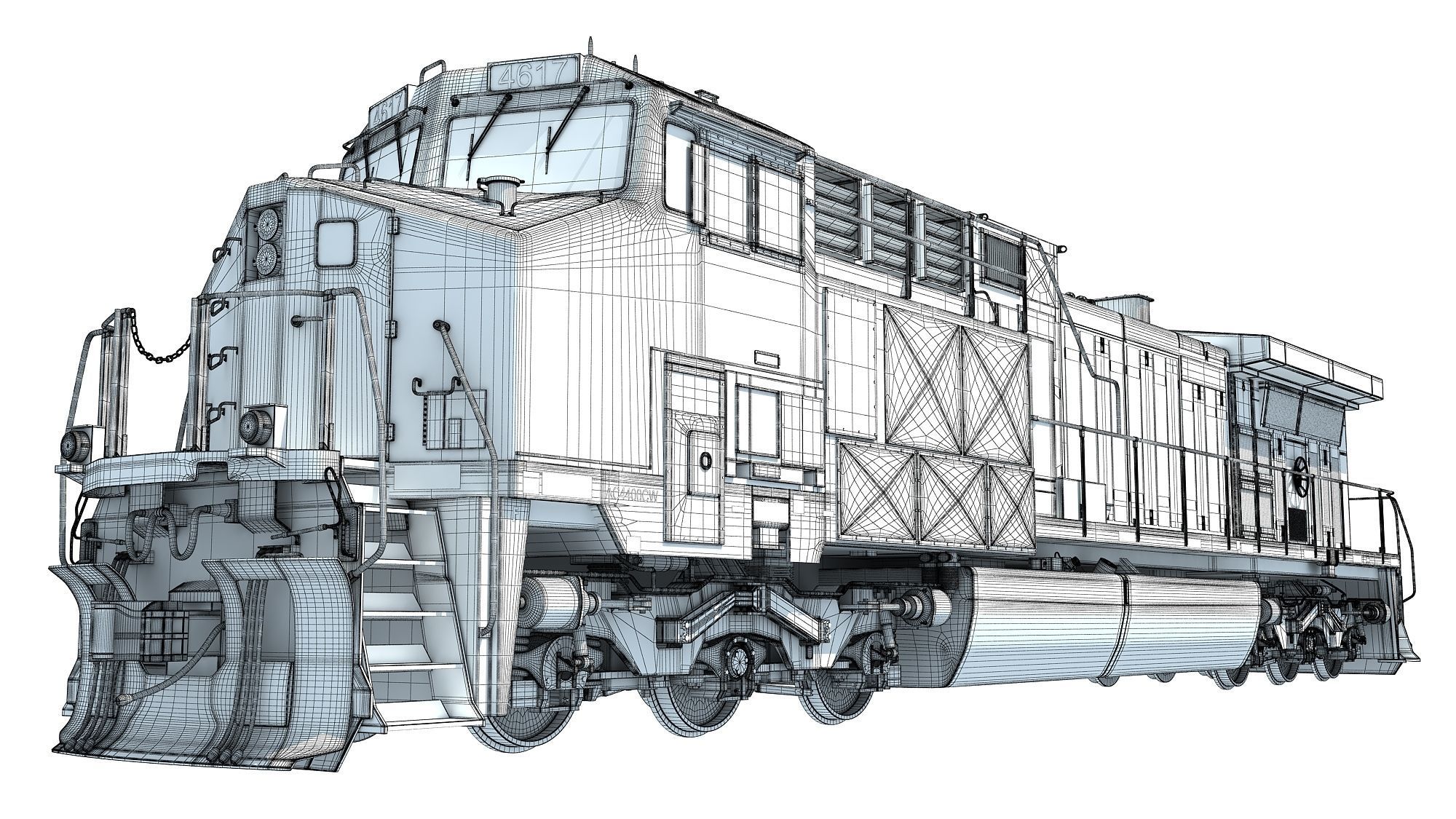 Locomotive GE AC4400CW BNSF 3D model_26
