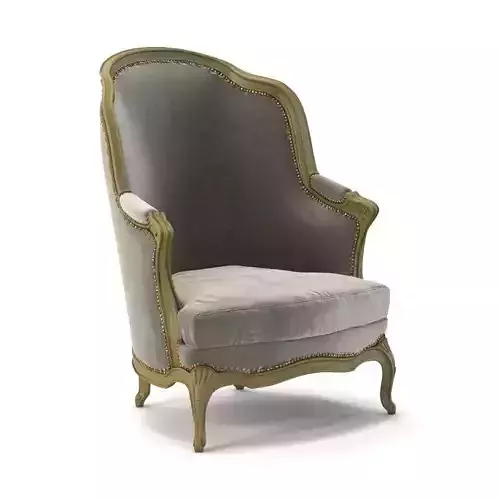 French Louis XV Pumpkin Bergere  Barrel 3D model