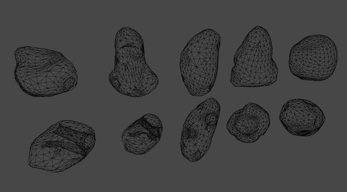 Asteroids -Meteorite PBR Low-poly 3D model Low-poly 3D model_3