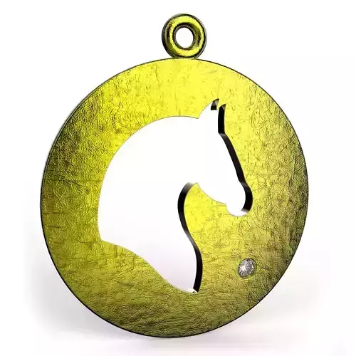 Domed Horse Pendant design