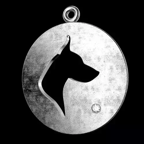 Domed Dog Pendant design