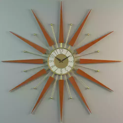 sunburst clock
