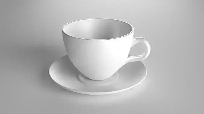 Coffee Cup and Water Glass