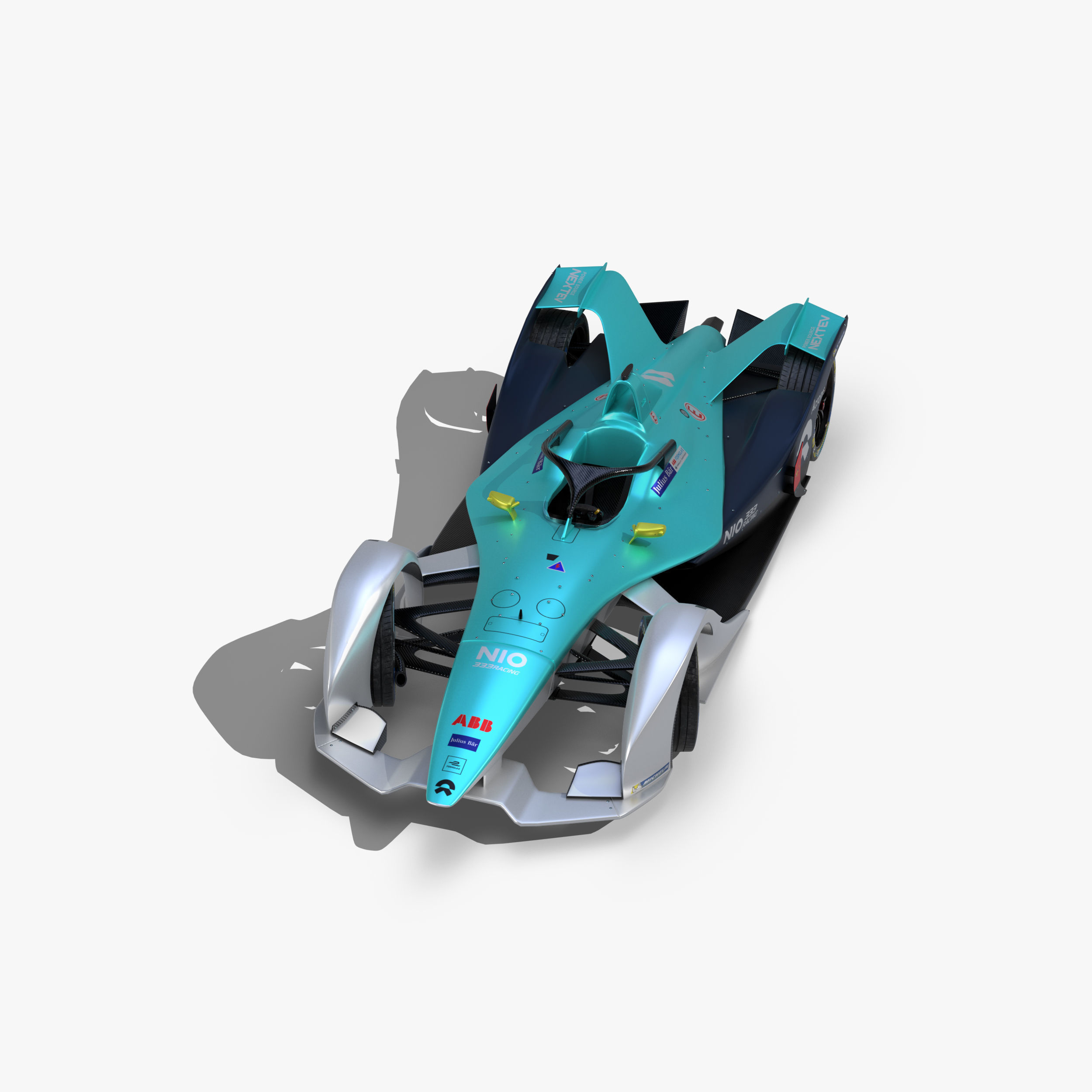 Nio Formula E 2020 Low-poly 3D model_3