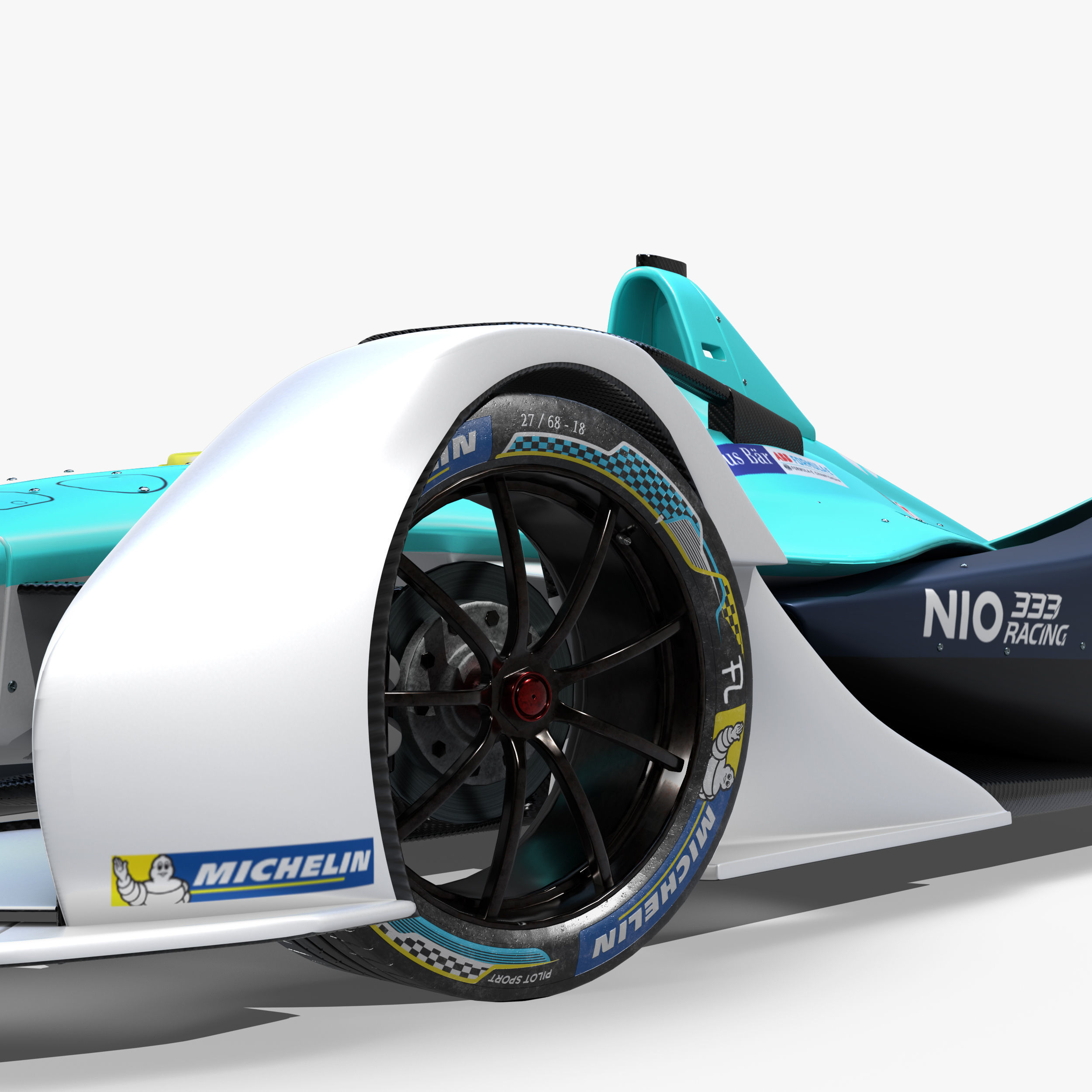 Nio Formula E 2020 Low-poly 3D model_14