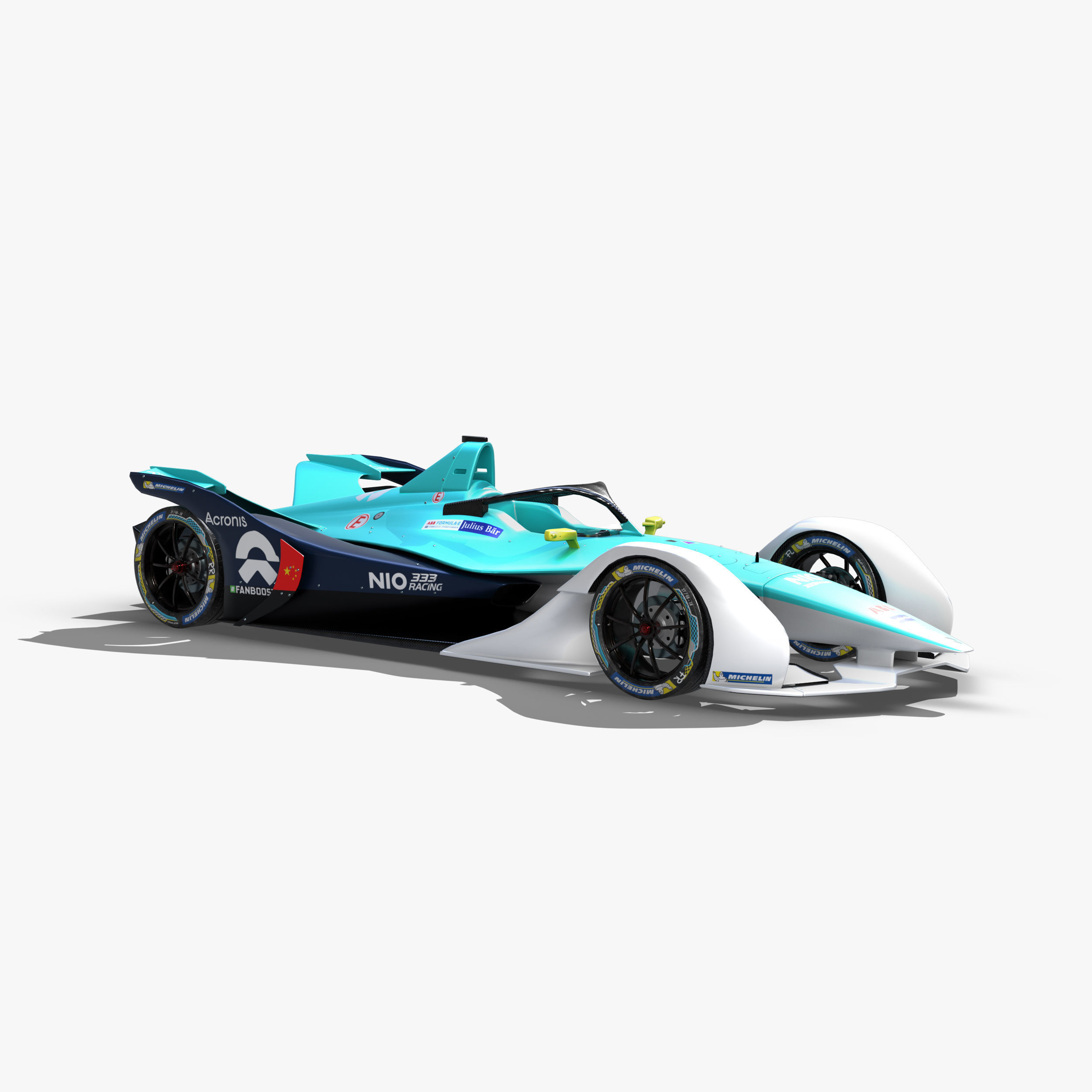 Nio Formula E 2020 Low-poly 3D model_2