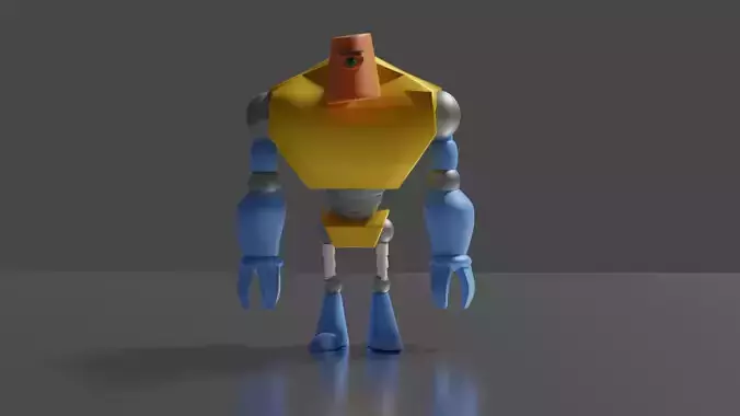 Robot 3D PRINTING Low-poly 3D model