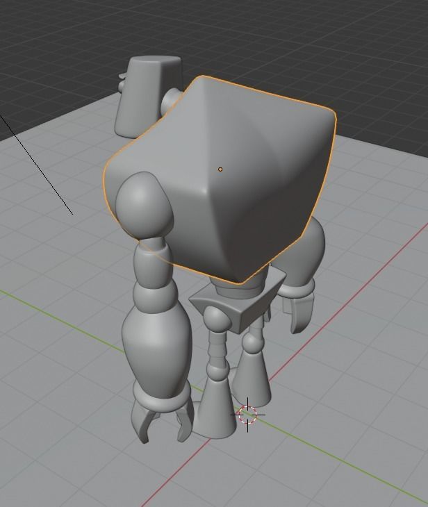 Robot 3D PRINTING Low-poly 3D model_1