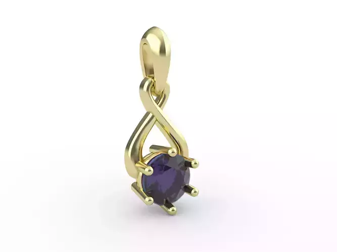 Pendant amethyst gold