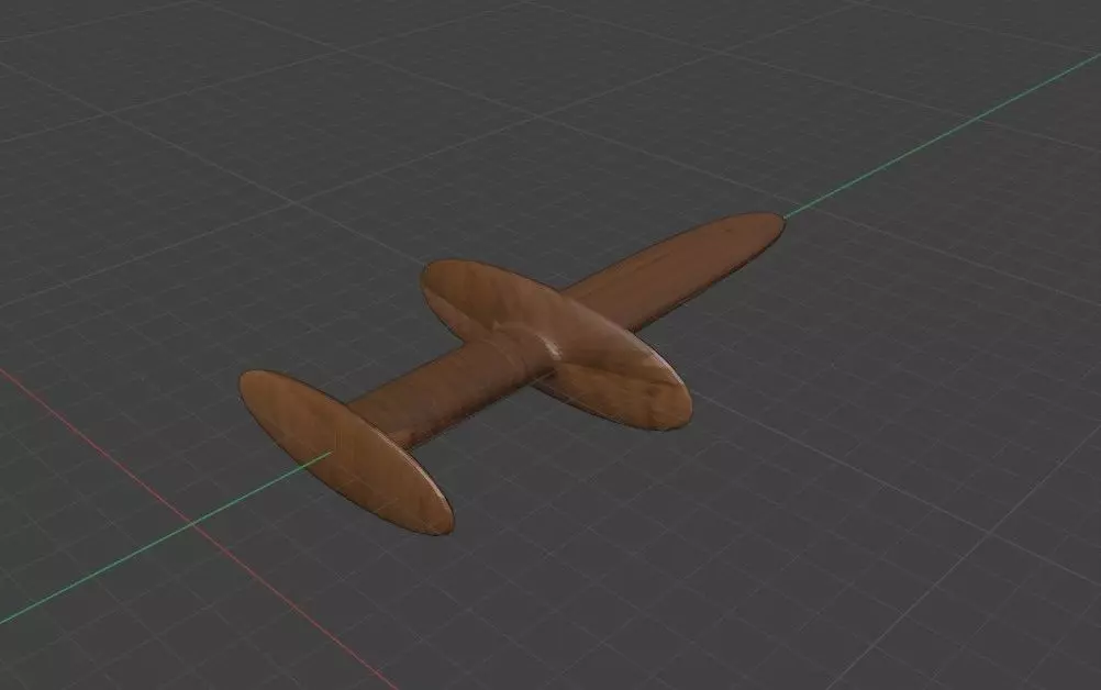 Wooden Knife 3D model_0