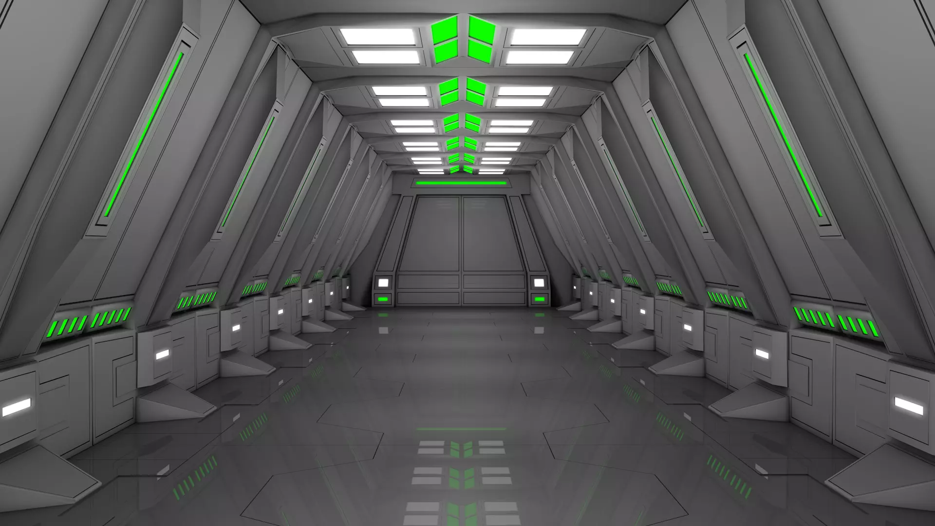 Sci Fi Corridor 3D model | CGTrader