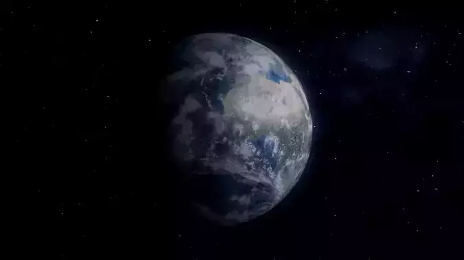 Earth Planet PBR Game Ready Low-poly 3D model