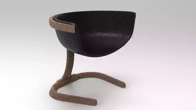 Chair with wooden base