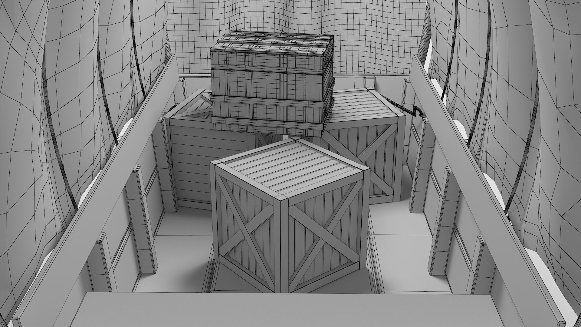 Wooden Covered Cart 3D Model 3D model_12