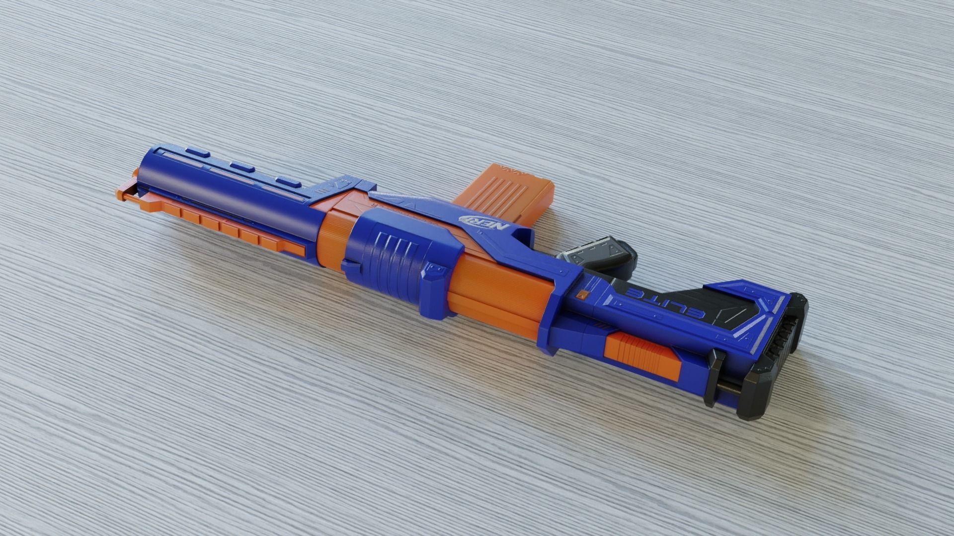 Blaster Nerf Low-poly 3D model_7