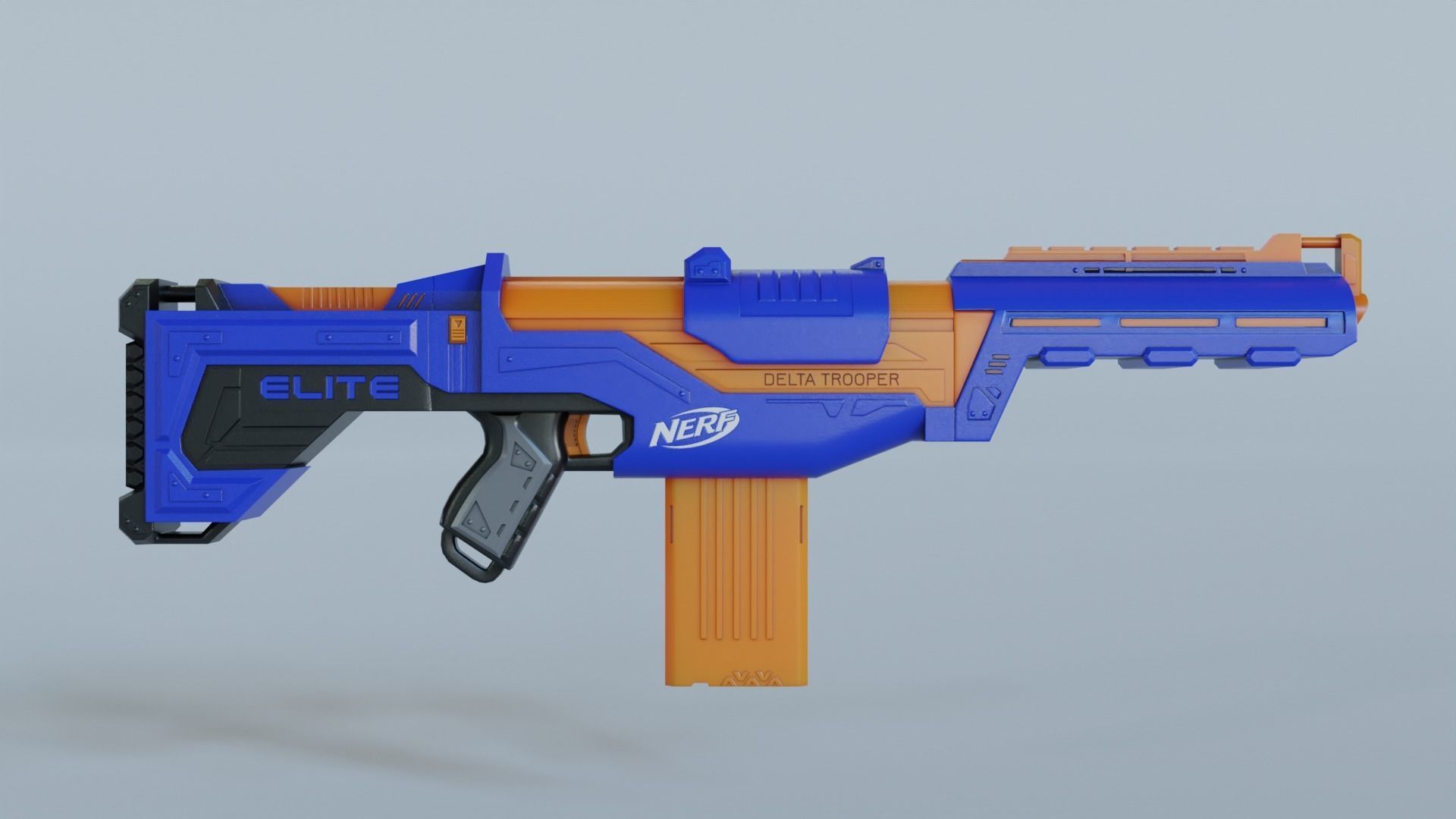 Blaster Nerf Low-poly 3D model_2