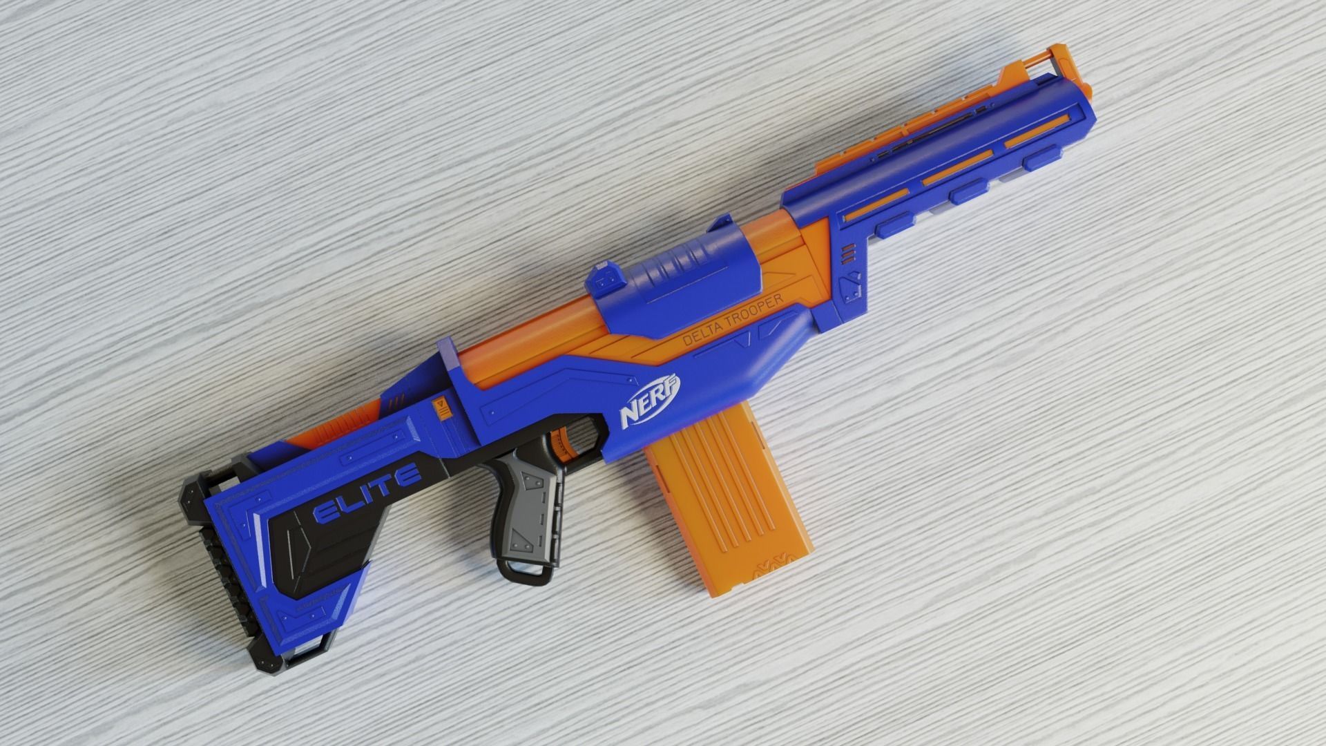 Blaster Nerf Low-poly 3D model_6