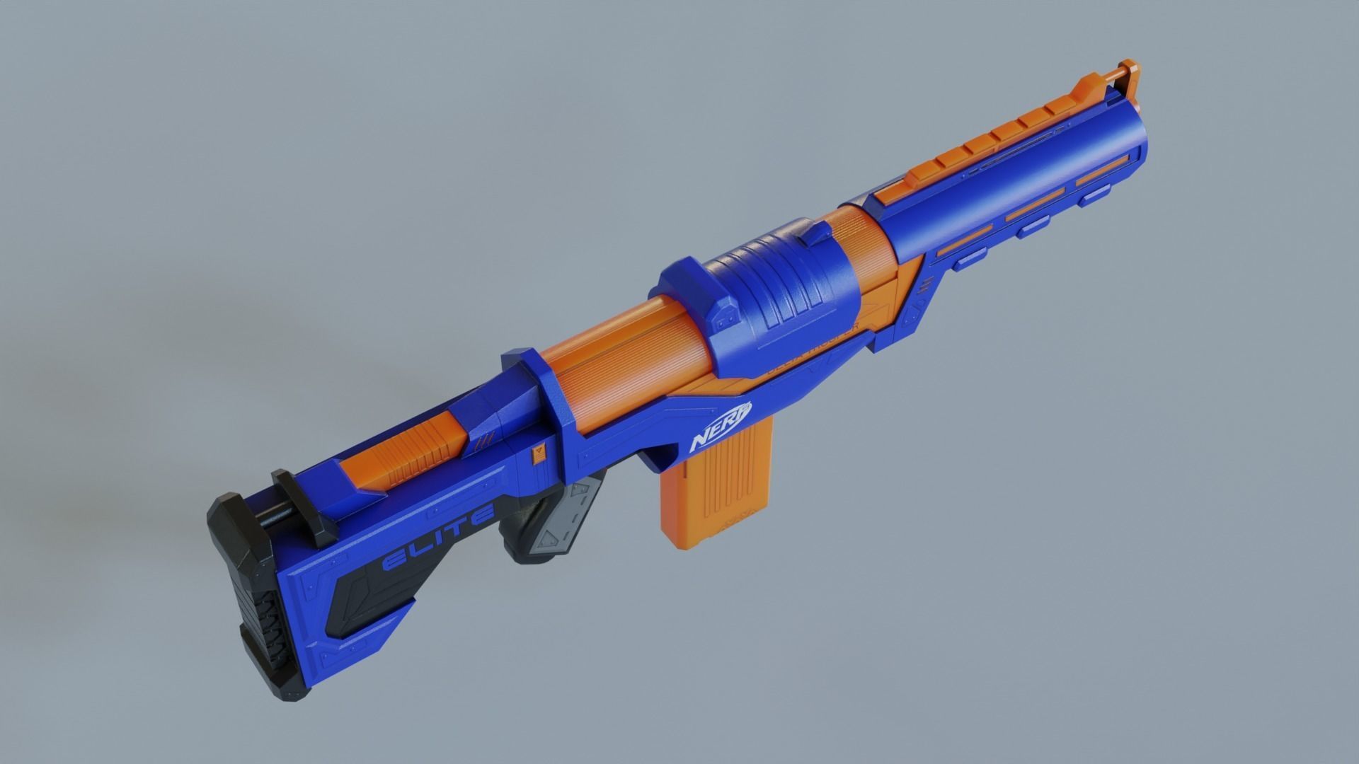 Blaster Nerf Low-poly 3D model_3