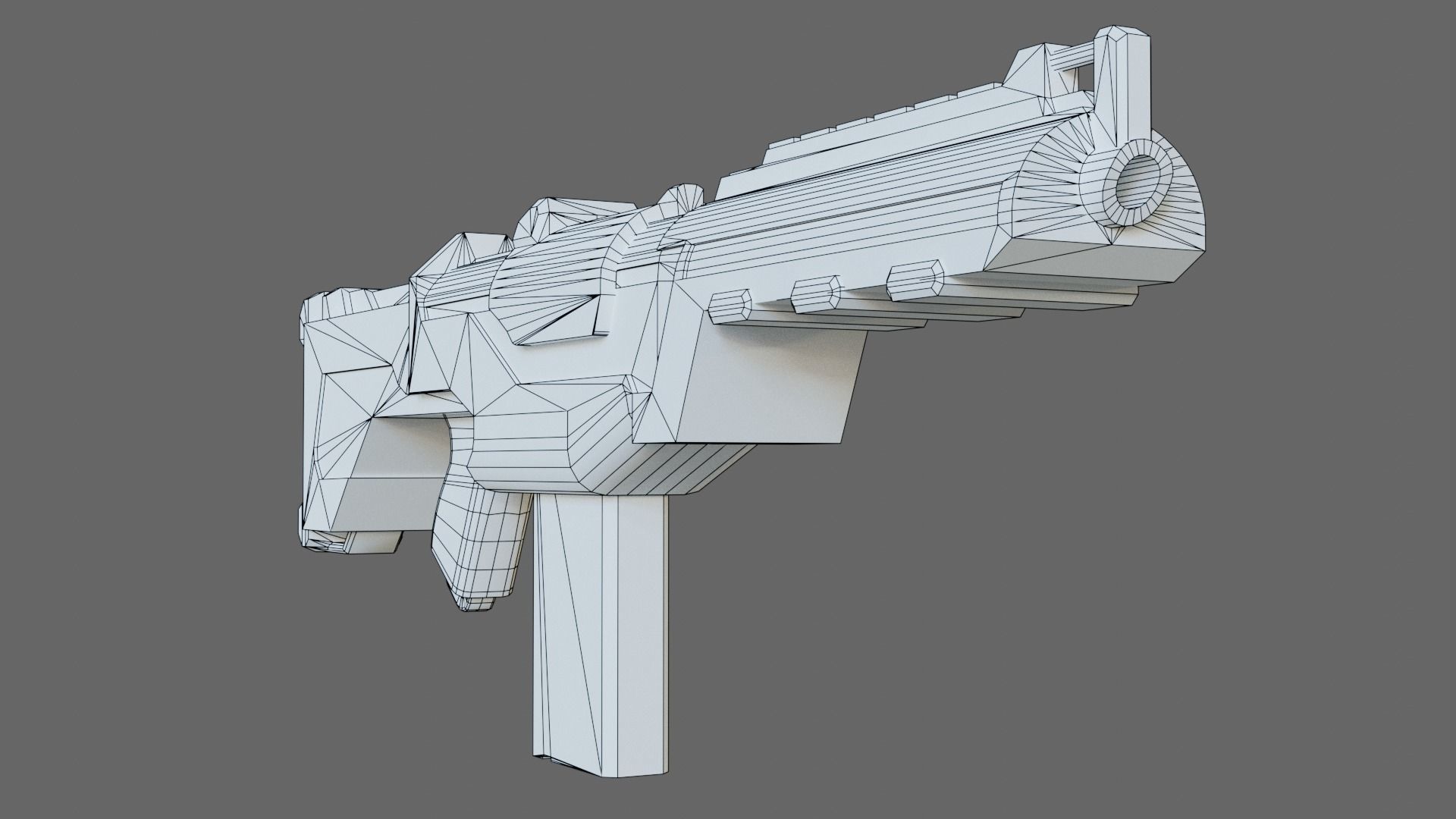 Blaster Nerf Low-poly 3D model_13